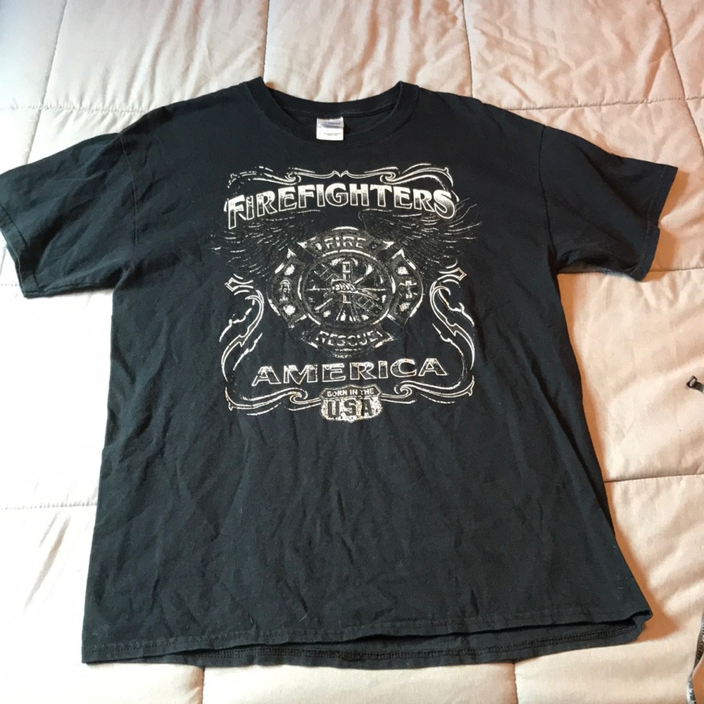 E10 American Firefighters USA T-shirt Large